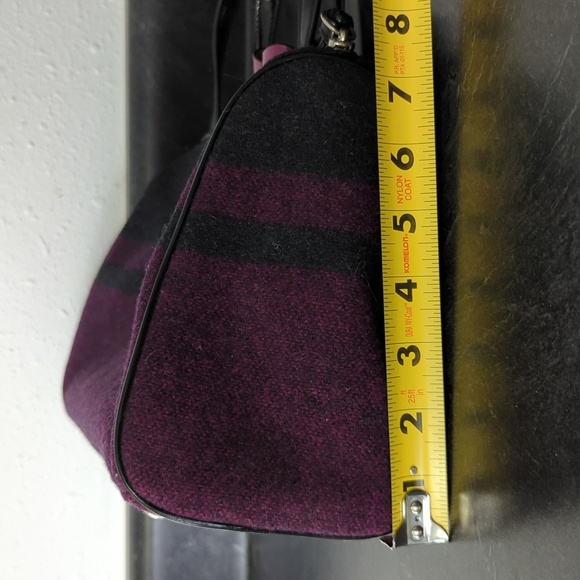 Coach Stripe Wool Tote and Handbag - Picture 8 of 14